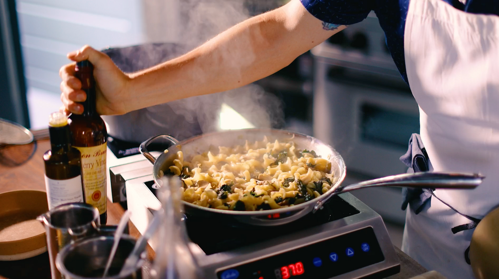 Campanelle with Mushrooms & Kale Pasta Recipe