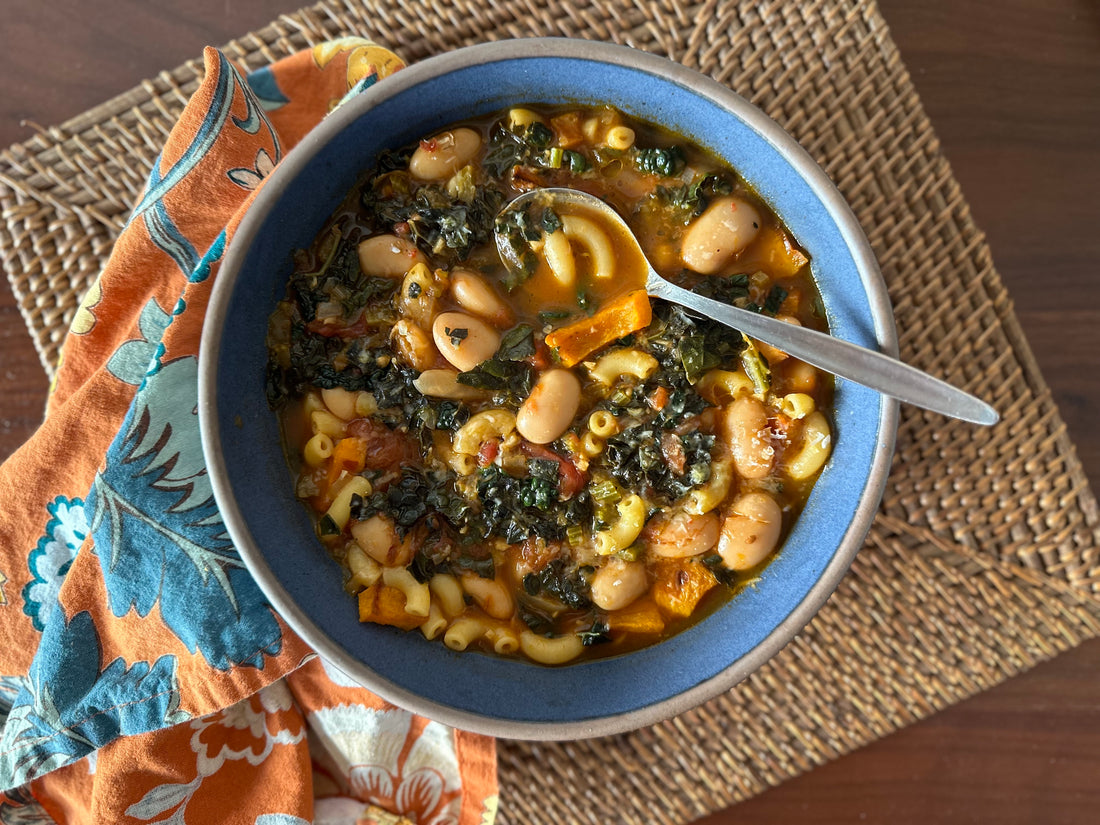 Macaroni + Winter Vegetable Stew Flour + Water Foods