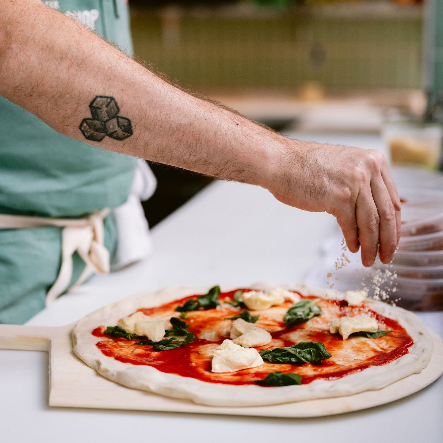 
                  
                    Flour + Water Handcrafted Pizza
                  
                